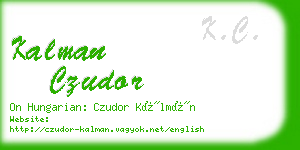 kalman czudor business card